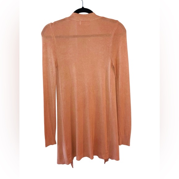 Peach Mid Length Cardigan Sweater Size M - Picture 2 of 10